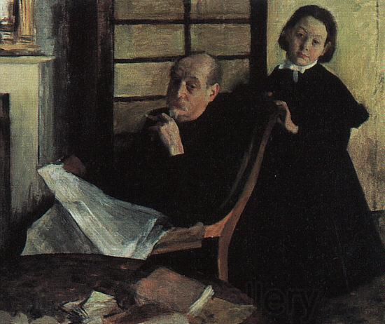 Edgar Degas Henri de Gas and his Niece Lucy France oil painting art